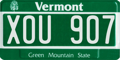 VT license plate XOU907