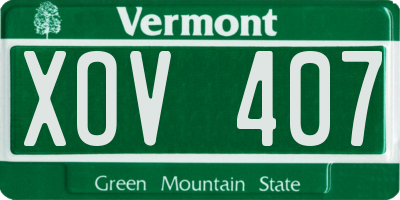 VT license plate XOV407