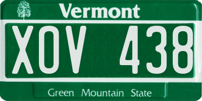 VT license plate XOV438