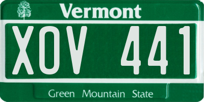 VT license plate XOV441