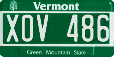 VT license plate XOV486