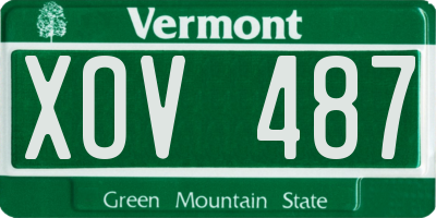 VT license plate XOV487