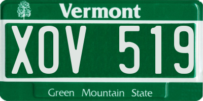 VT license plate XOV519