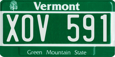 VT license plate XOV591