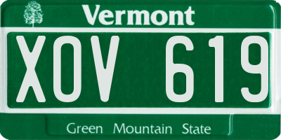 VT license plate XOV619