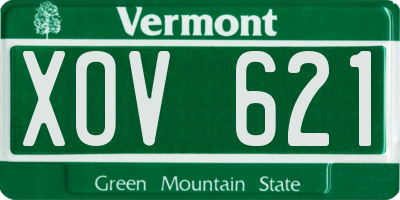 VT license plate XOV621