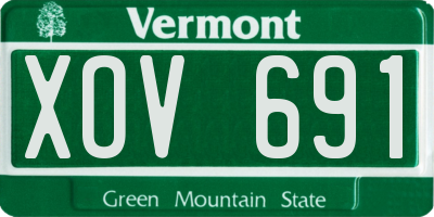 VT license plate XOV691
