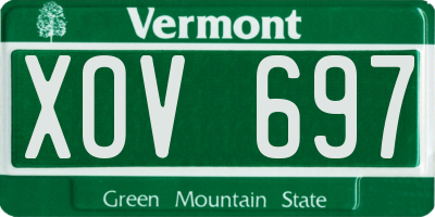 VT license plate XOV697