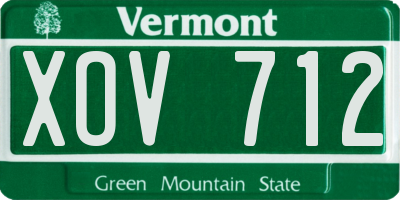 VT license plate XOV712