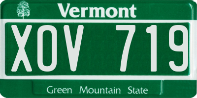 VT license plate XOV719