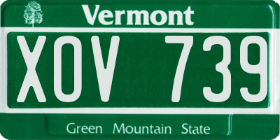 VT license plate XOV739