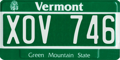 VT license plate XOV746