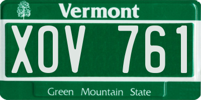 VT license plate XOV761