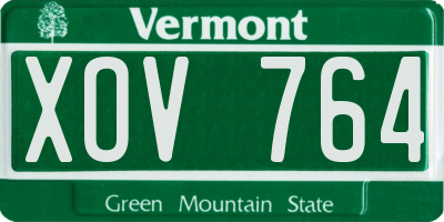 VT license plate XOV764