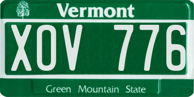 VT license plate XOV776