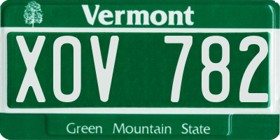 VT license plate XOV782