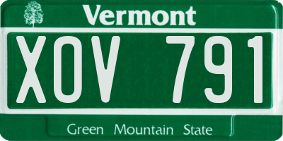 VT license plate XOV791