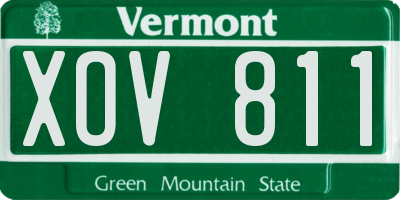 VT license plate XOV811