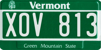 VT license plate XOV813