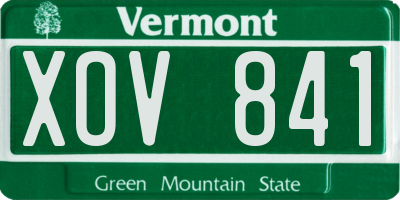 VT license plate XOV841