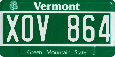 VT license plate XOV864