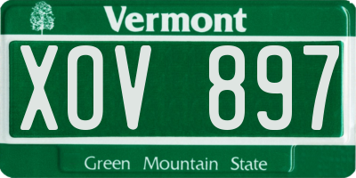 VT license plate XOV897