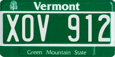 VT license plate XOV912