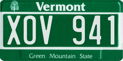 VT license plate XOV941