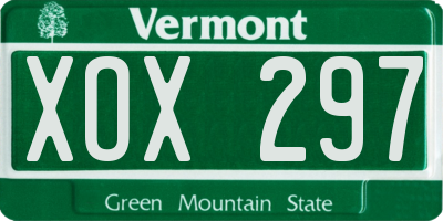 VT license plate XOX297