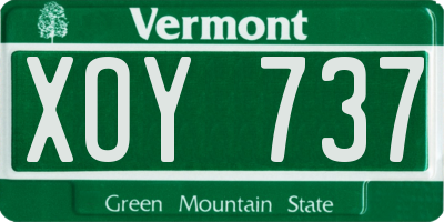 VT license plate XOY737