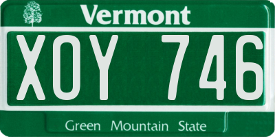 VT license plate XOY746