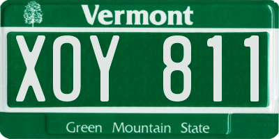 VT license plate XOY811