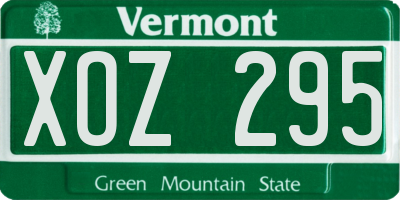 VT license plate XOZ295
