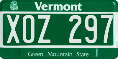 VT license plate XOZ297