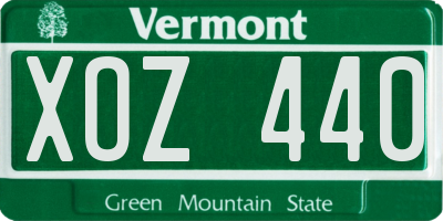 VT license plate XOZ440