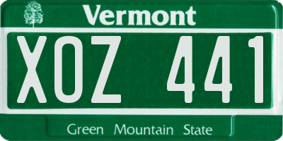 VT license plate XOZ441