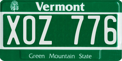 VT license plate XOZ776