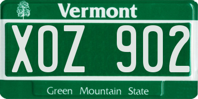VT license plate XOZ902