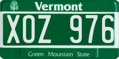 VT license plate XOZ976