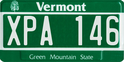 VT license plate XPA146