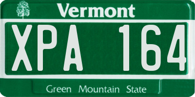 VT license plate XPA164