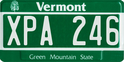 VT license plate XPA246