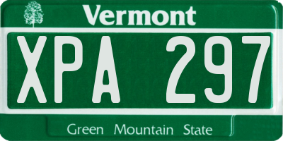 VT license plate XPA297