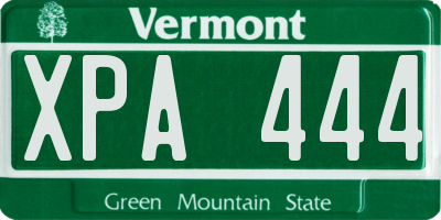 VT license plate XPA444
