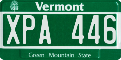 VT license plate XPA446