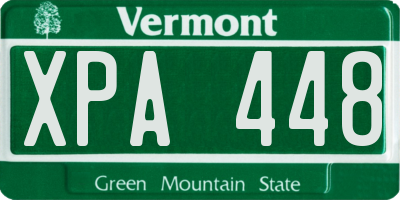 VT license plate XPA448