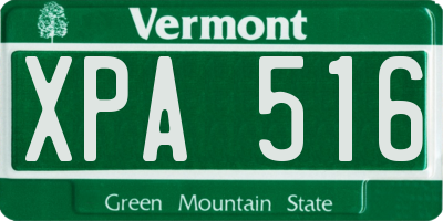 VT license plate XPA516
