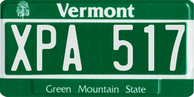 VT license plate XPA517