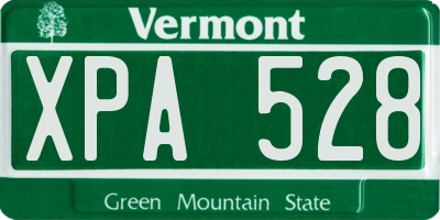 VT license plate XPA528