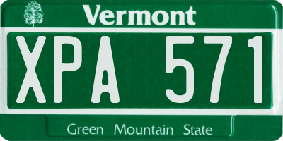VT license plate XPA571